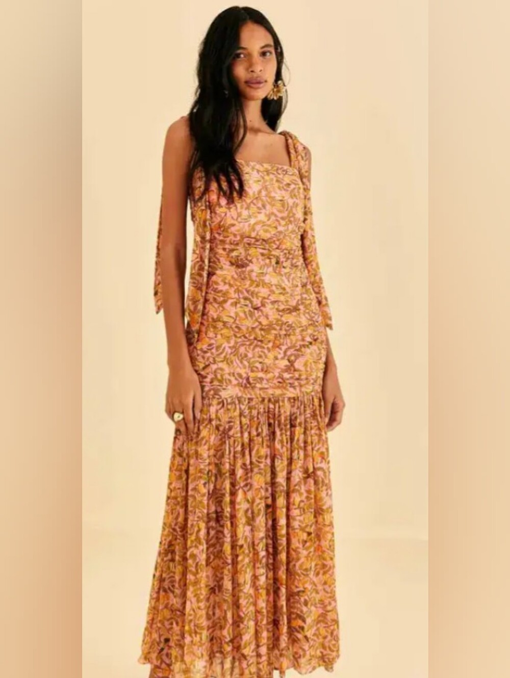 Farm Rio Star fruit Maxi Dress NWT